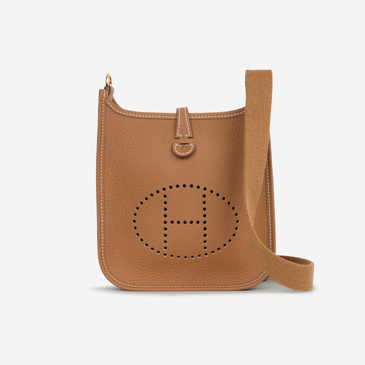 Hermès Mini Evelyne 16  - Gold Clemence | Gold Hardware - Bagista