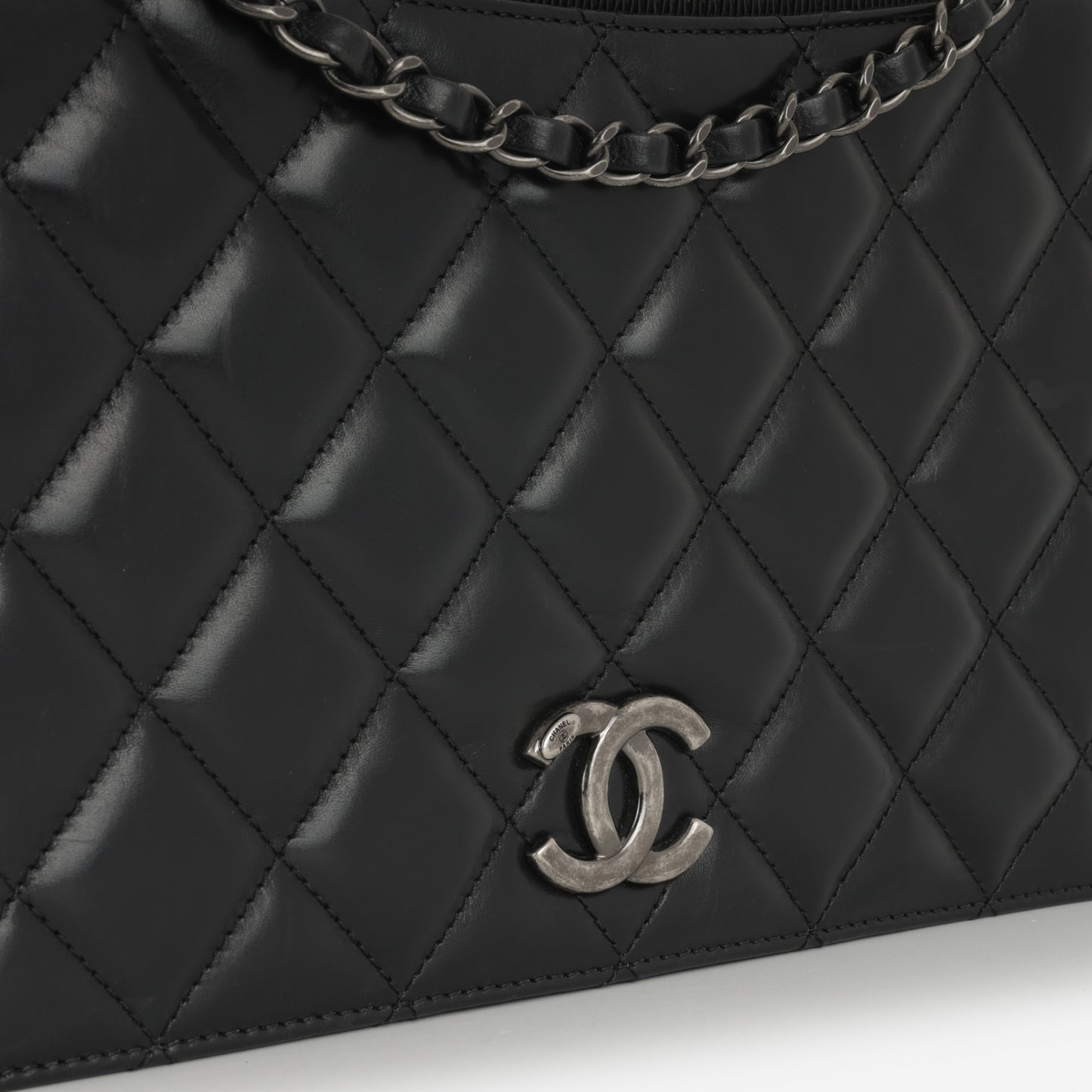 Chanel Quilted Ballerine Flap - Black/Beige Lambskin | Ruthenium Hardware
