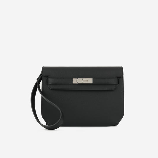 HSS Kelly Dépêches 25 - Noir / Bleu Saphir Epsom | Palladium Hardware