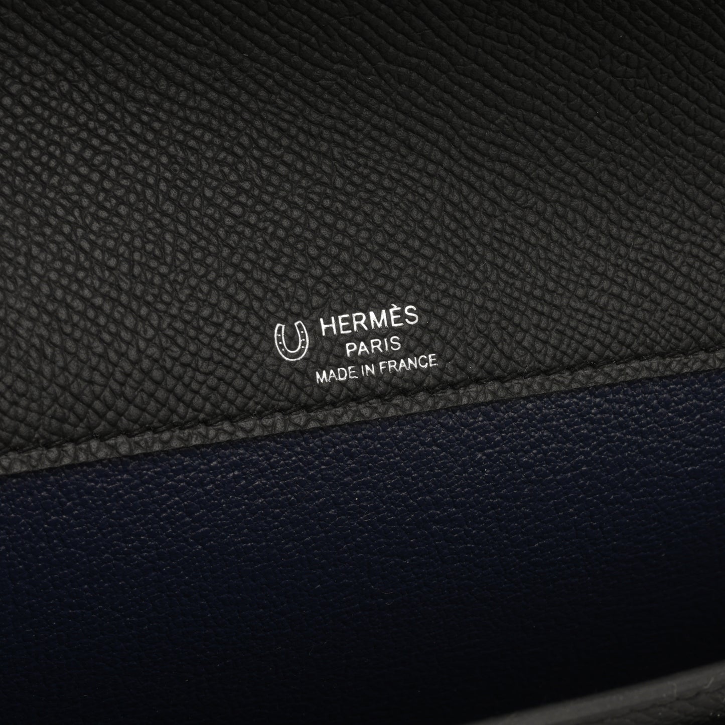 HSS Kelly Dépêches 25 - Noir / Bleu Saphir Epsom | Palladium Hardware