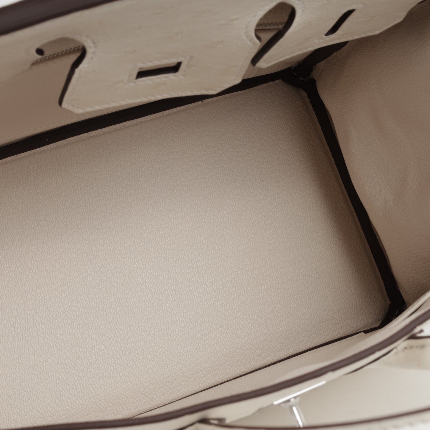 Hermès Birkin 25 - Nata Ostrich | Palladium Hardware