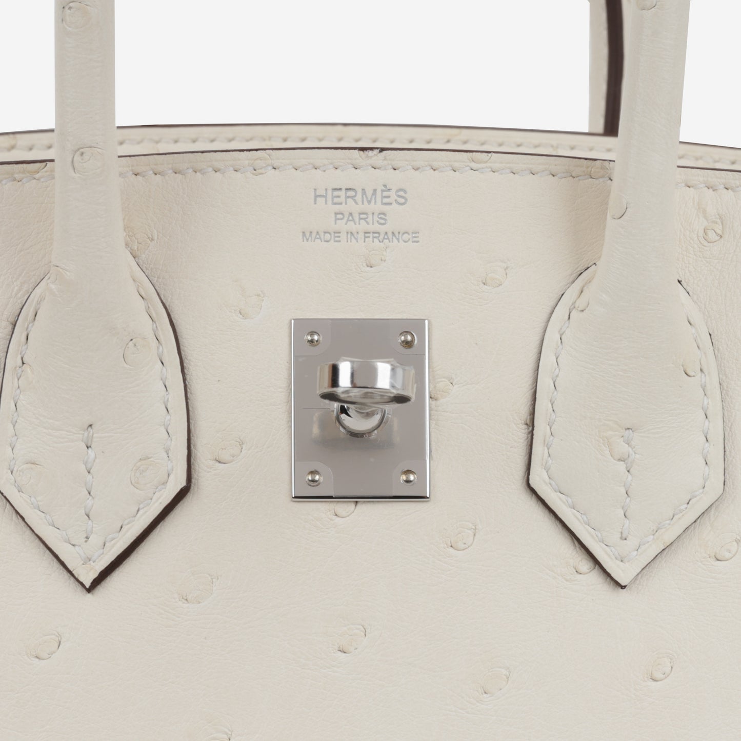 Hermès Birkin 25 - Nata Ostrich | Palladium Hardware