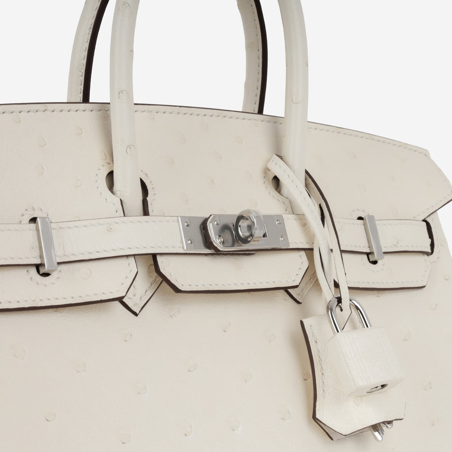 Hermès Birkin 25 - Nata Ostrich | Palladium Hardware