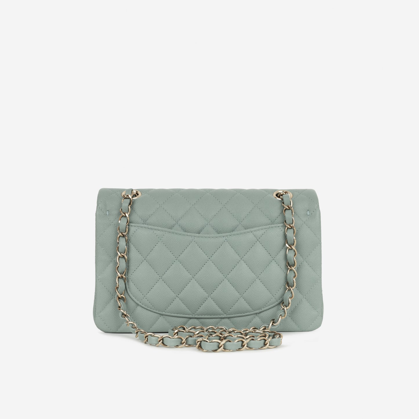 Chanel Small Classic Flap - Sage Green Caviar | Champagne Gold Hardware