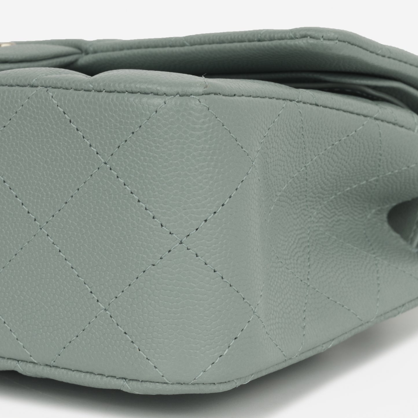 Chanel Small Classic Flap - Sage Green Caviar | Champagne Gold Hardware