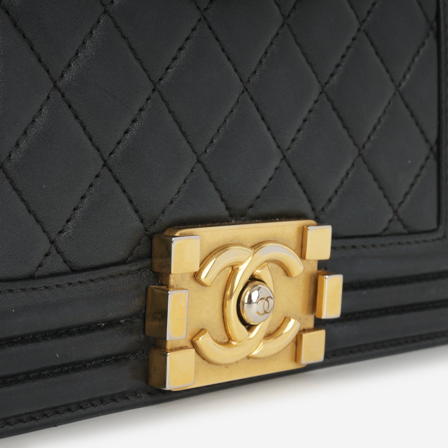 Chanel Small Boy Bag - Black Lambskin | Gold Hardware