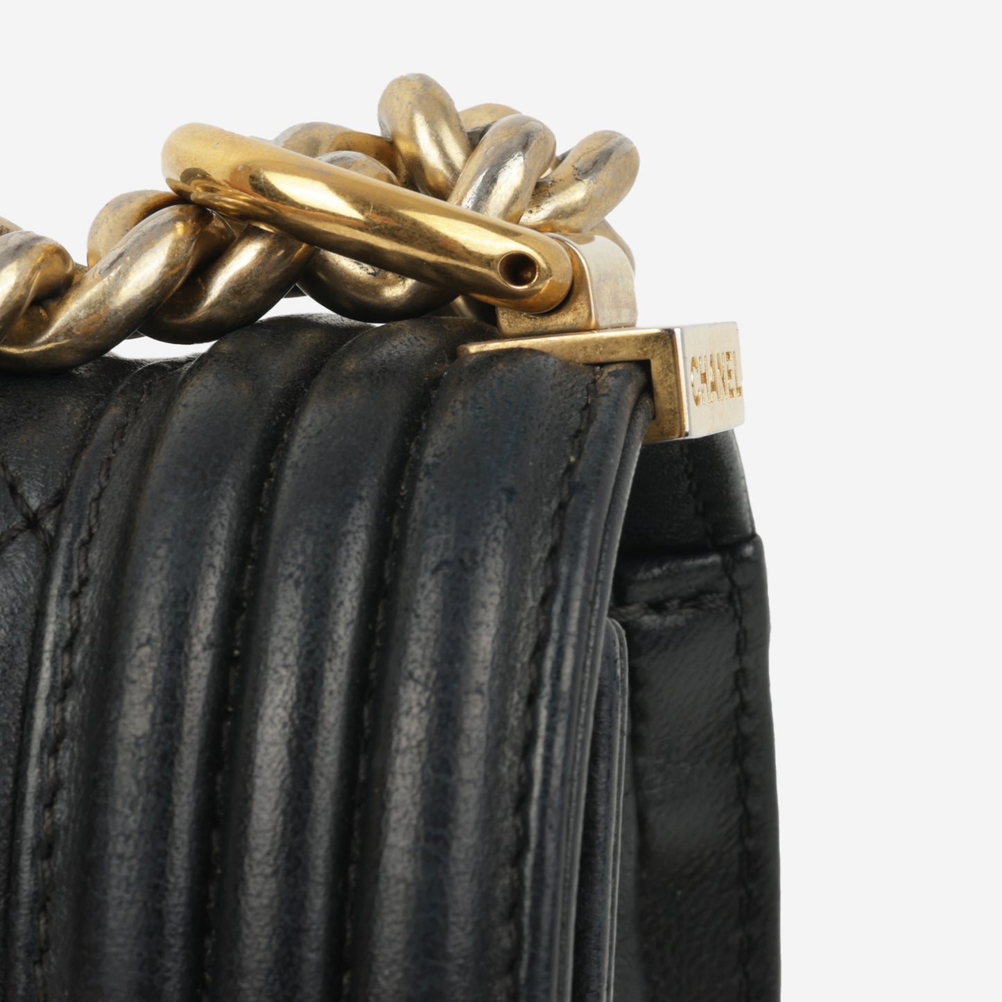 Chanel Small Boy Bag - Black Lambskin | Gold Hardware