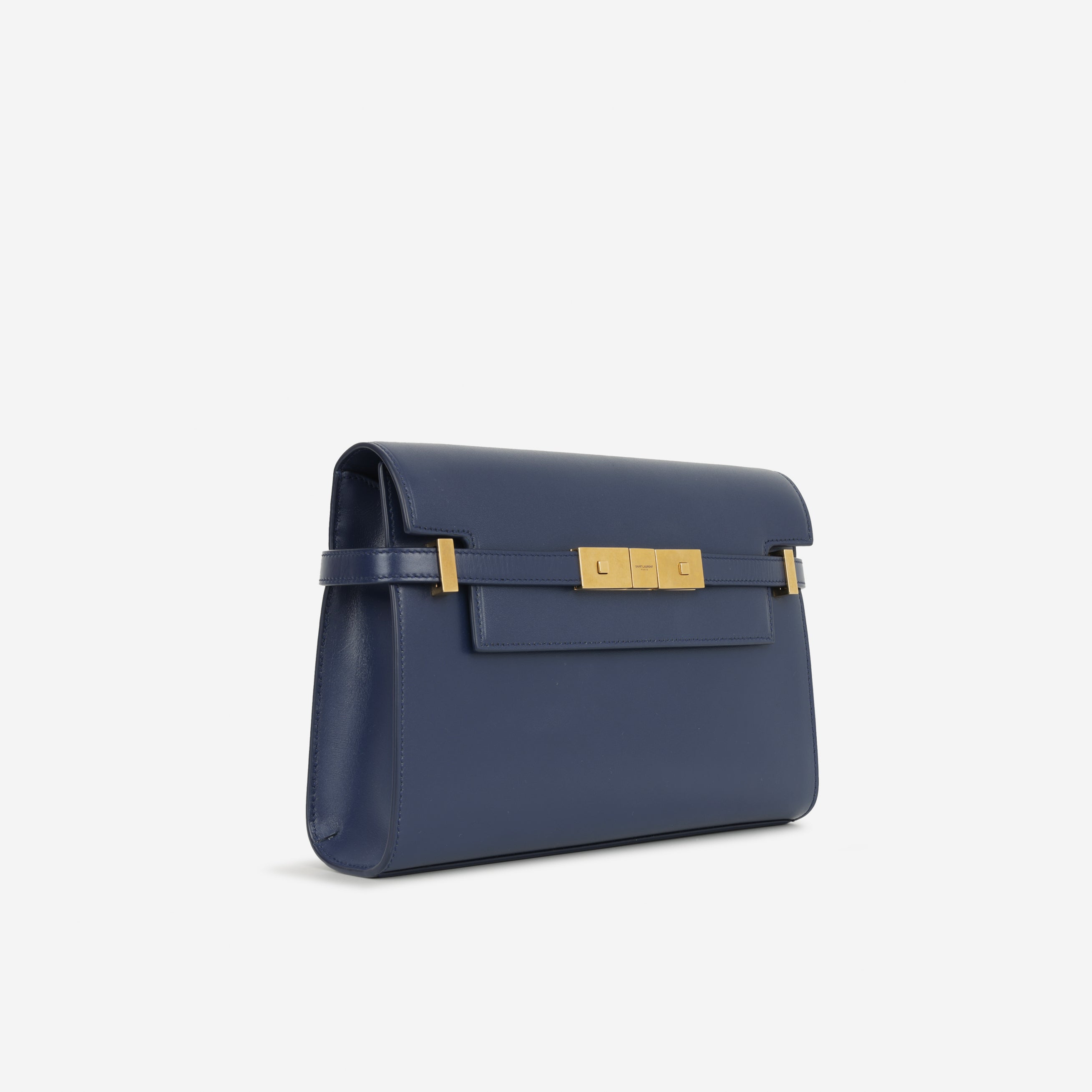 Saint Laurent Small Manhattan Shopper - Navy Calfskin | Pre-Loved
