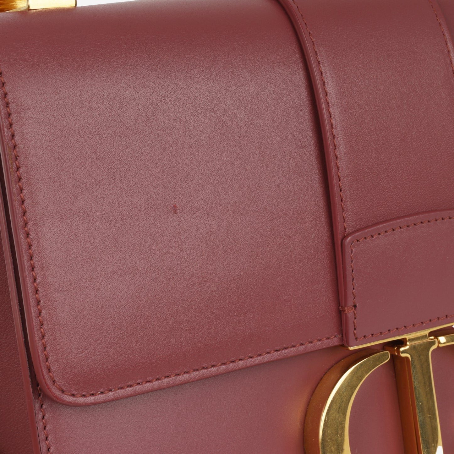 Dior 30 Montaigne Bag - Maroon Calfskin | Gold Hardware