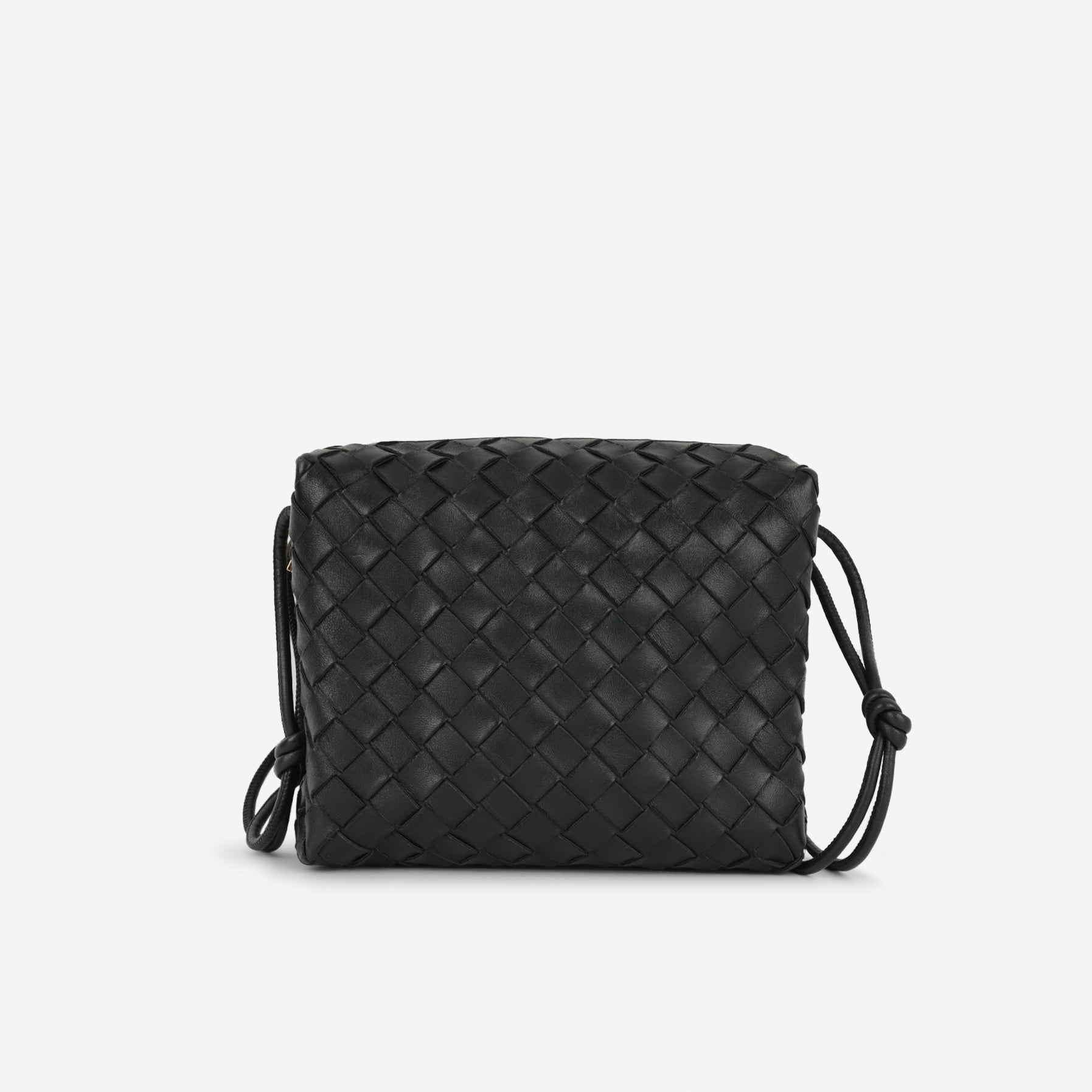 Bottega Veneta Small Loop Camera Bag - Black Intrecciato | Pre