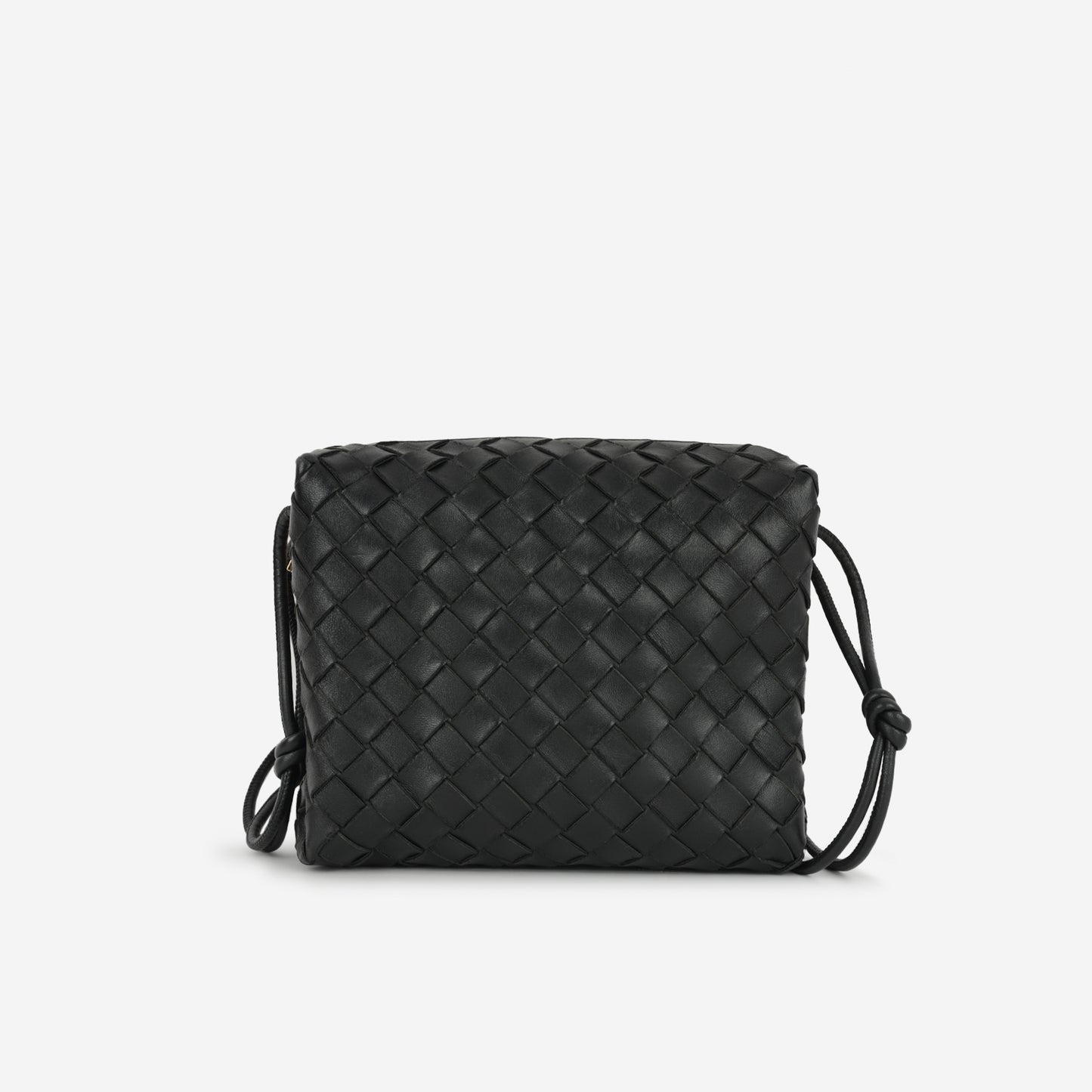 Bottega Veneta Loop Camera Bag - Black Intrecciato | Gold Hardware