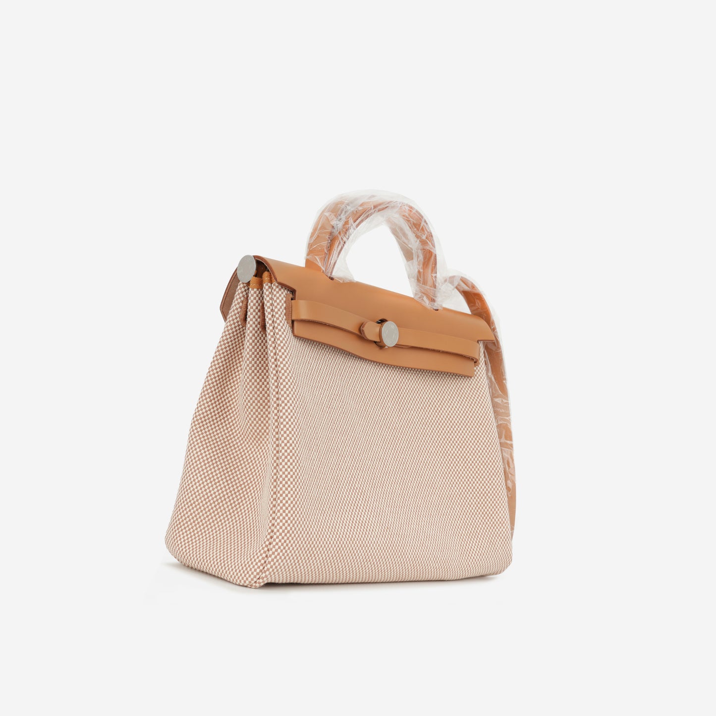 Hermès Herbag 31 - Ecru Viking Criss Toile / Naturel Sable Hunter | Palladium Hardware