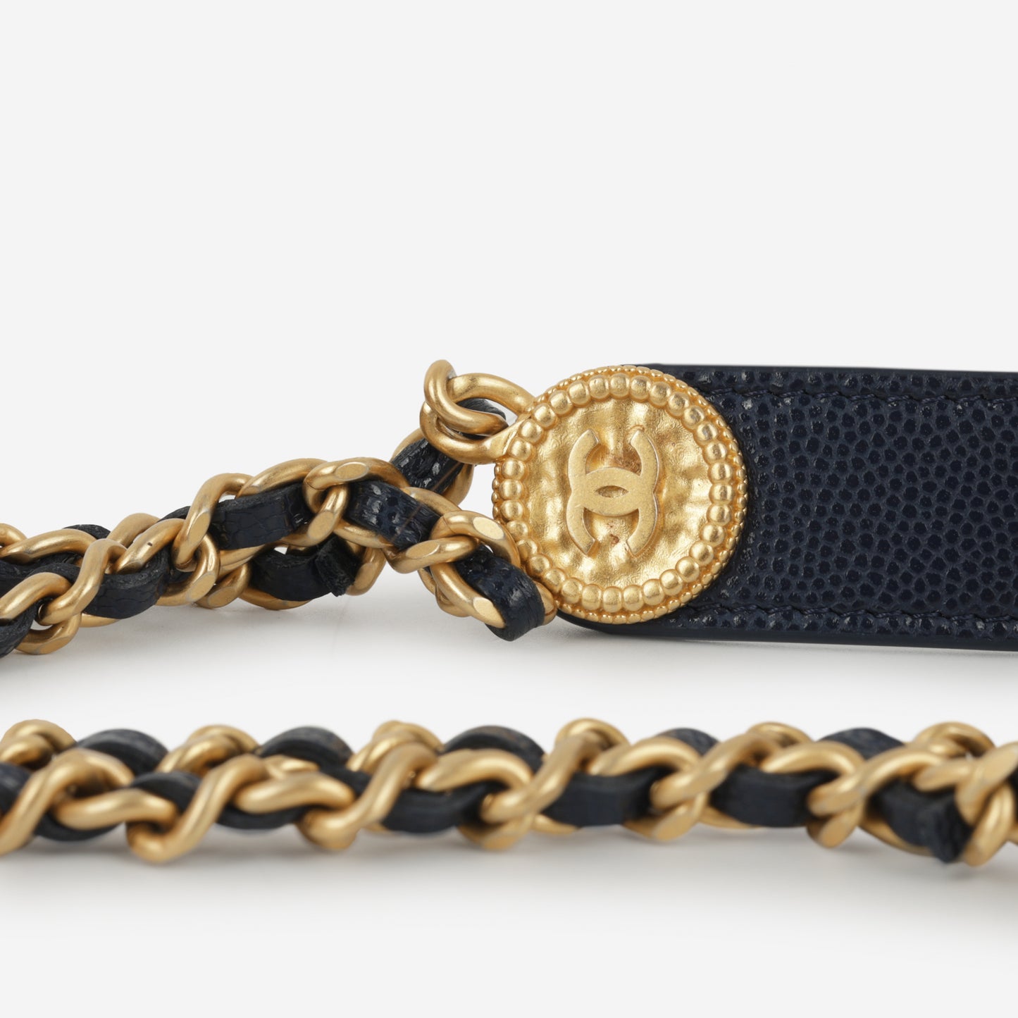 Chanel Twist Your Buttons Coin Purse - Navy Caviar | Gold Hardware