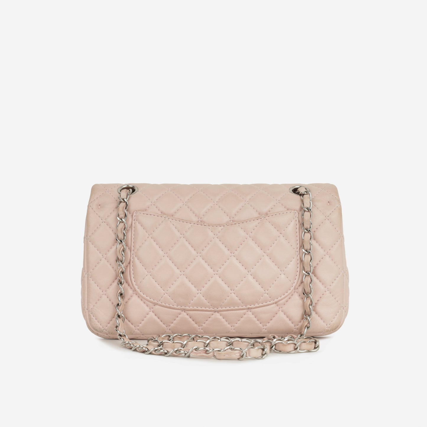 Seasonal Medium Flap Bag - Pink Lambskin | Silver Hardware