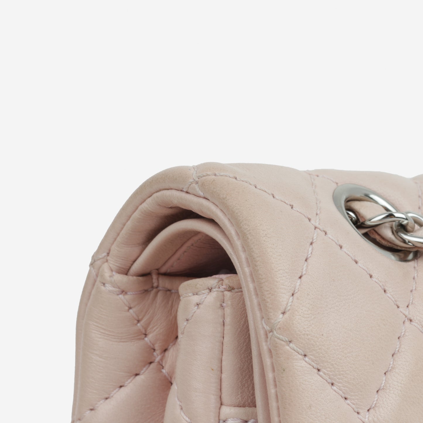 Seasonal Medium Flap Bag - Pink Lambskin | Silver Hardware