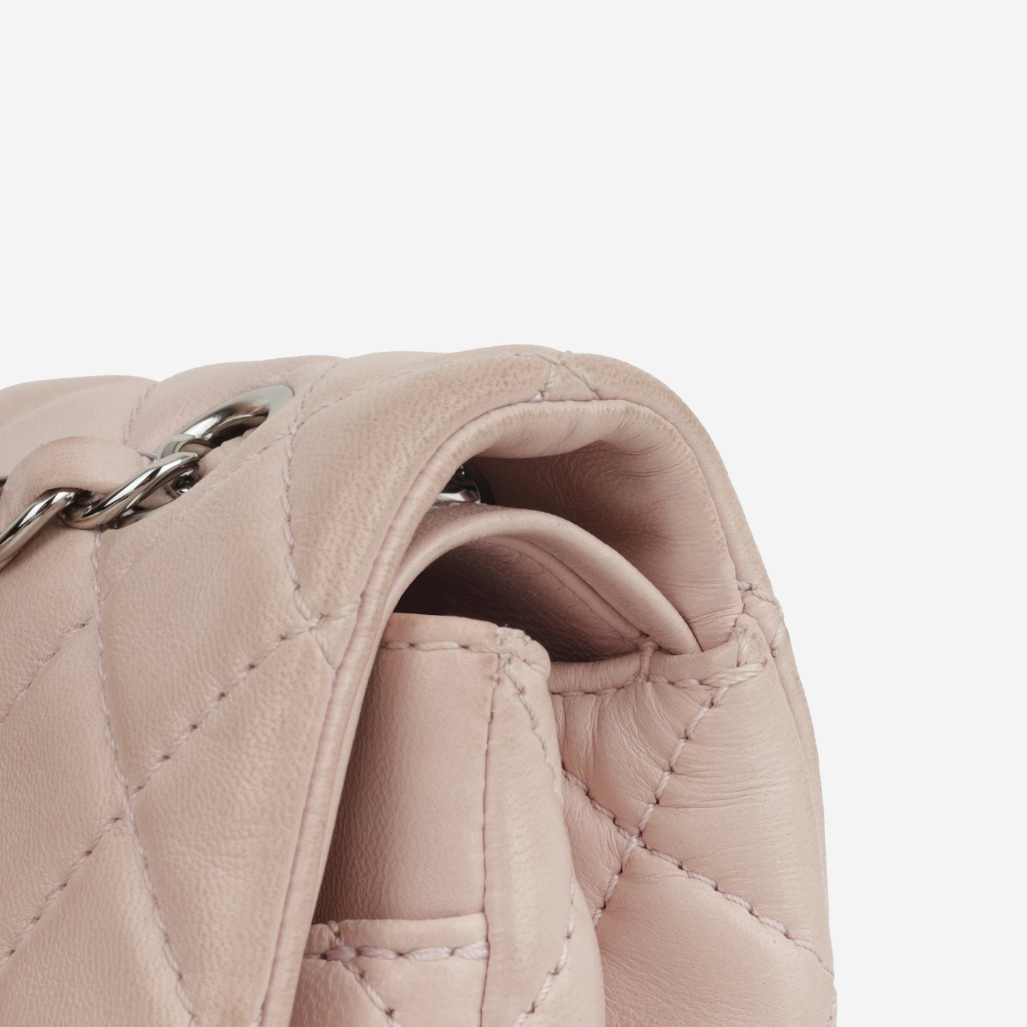 Seasonal Medium Flap Bag - Pink Lambskin | Silver Hardware