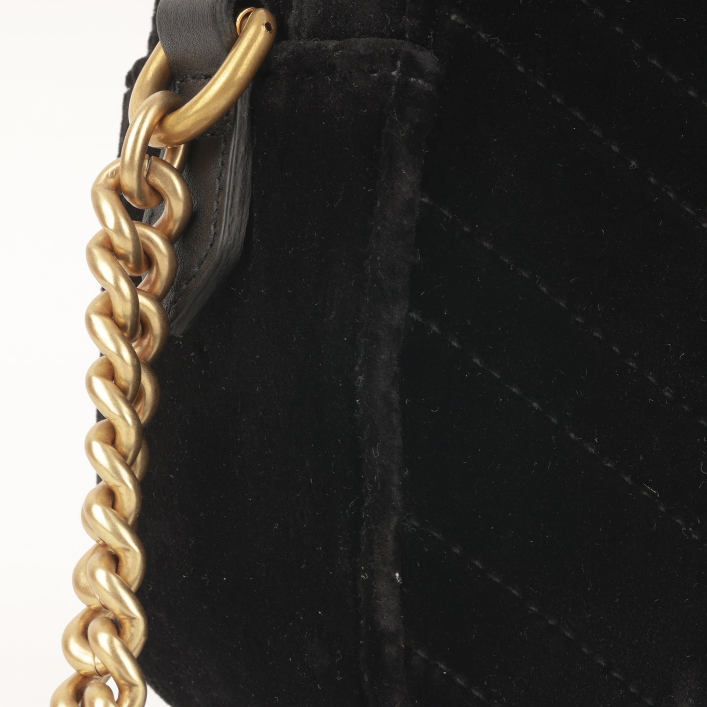 Gucci Small GG Marmont - Black Velvet | Gold Hardware