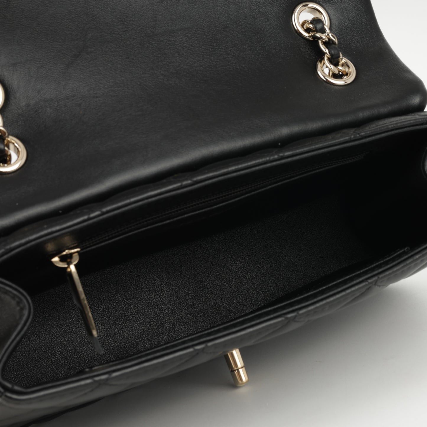 Chanel 25S Classic Flap Bag - Black Lambskin | Champagne Gold Hardware