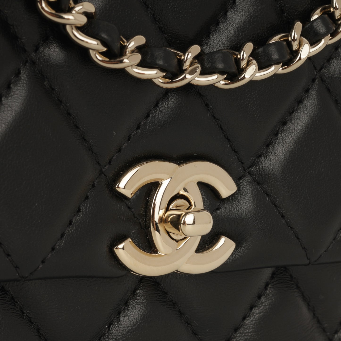 Chanel 25S Classic Flap Bag - Black Lambskin | Champagne Gold Hardware