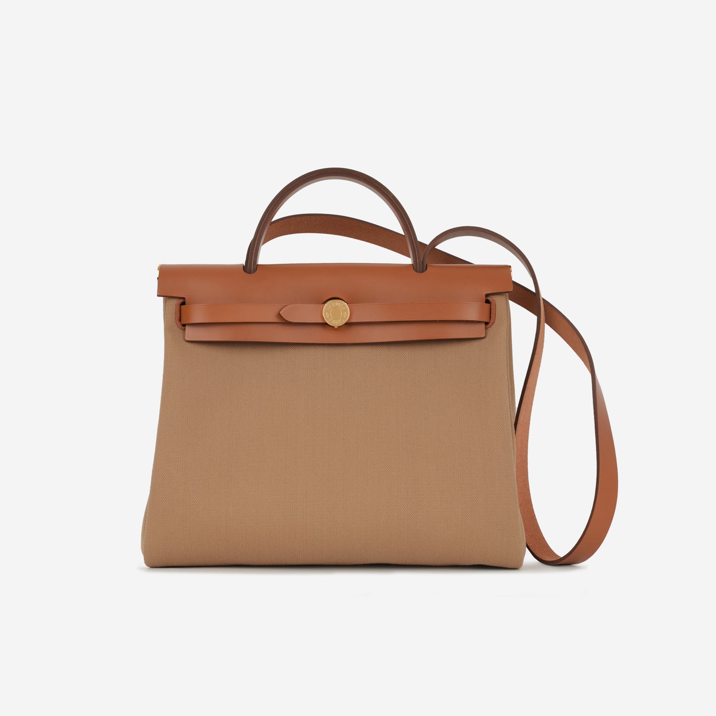 Hermès Herbag 31 - Chai Canvas/ Fauve Hunter | Gold Hardware