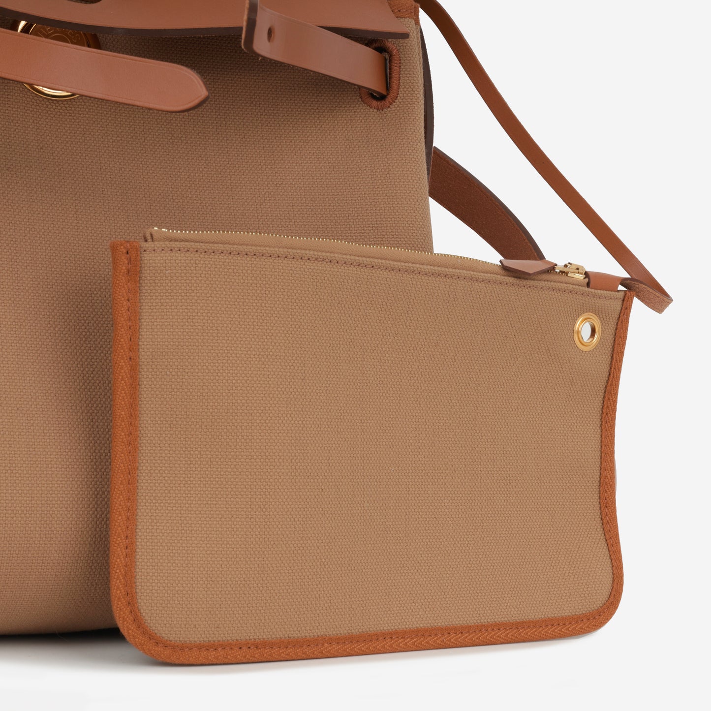 Hermès Herbag 31 - Chai Canvas/ Fauve Hunter | Gold Hardware