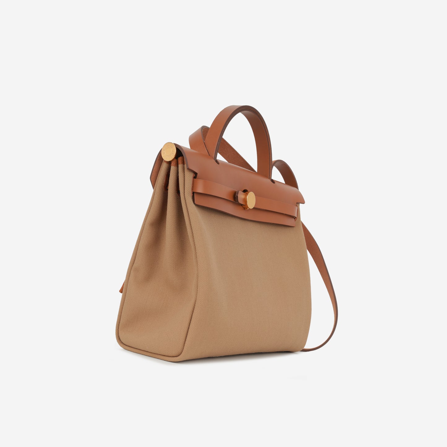 Hermès Herbag 31 - Chai Canvas/ Fauve Hunter | Gold Hardware