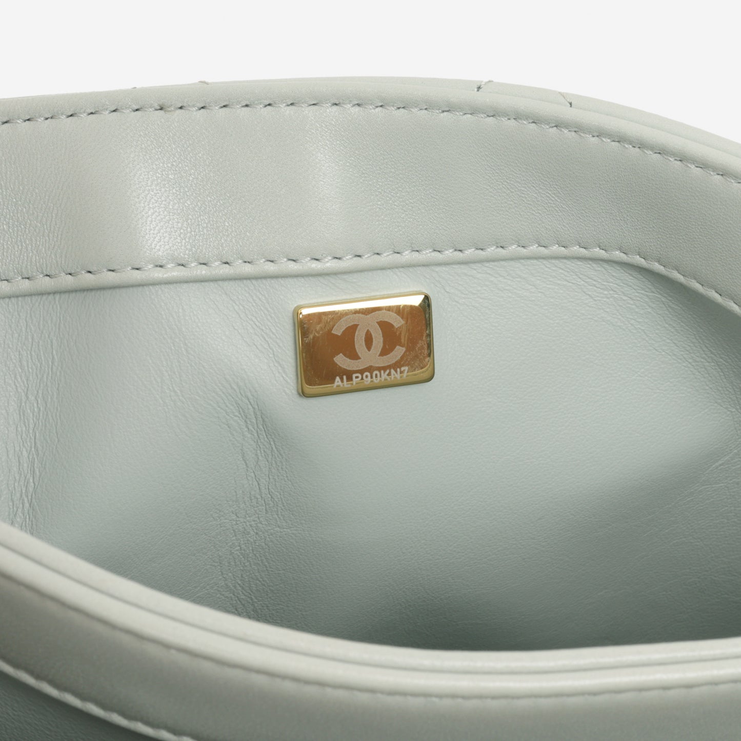 Chanel Small Trendy CC Flap Bag - Light Grey Lambskin | Champagne Gold Hardware