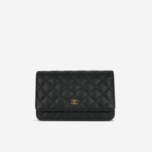 Chanel Classic Wallet on Chain - Black Caviar | Gold Hardware