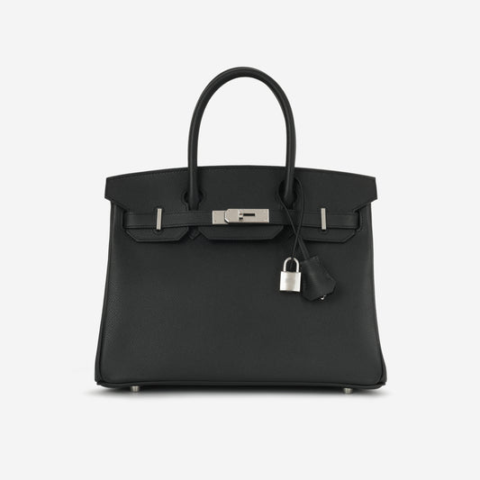 Hermès Birkin 30 - Black Epsom Retourne | Palladium Hardware