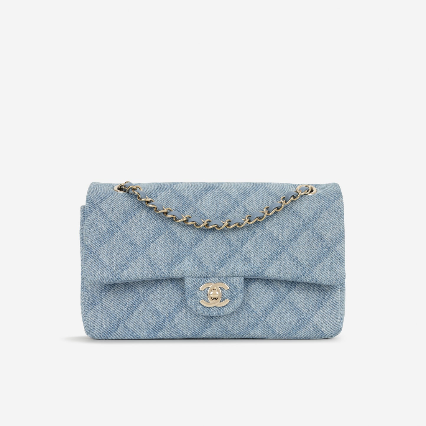 Chanel Medium Classic Flap - Denim Tromp L'oeil | Champagne Gold Hardware