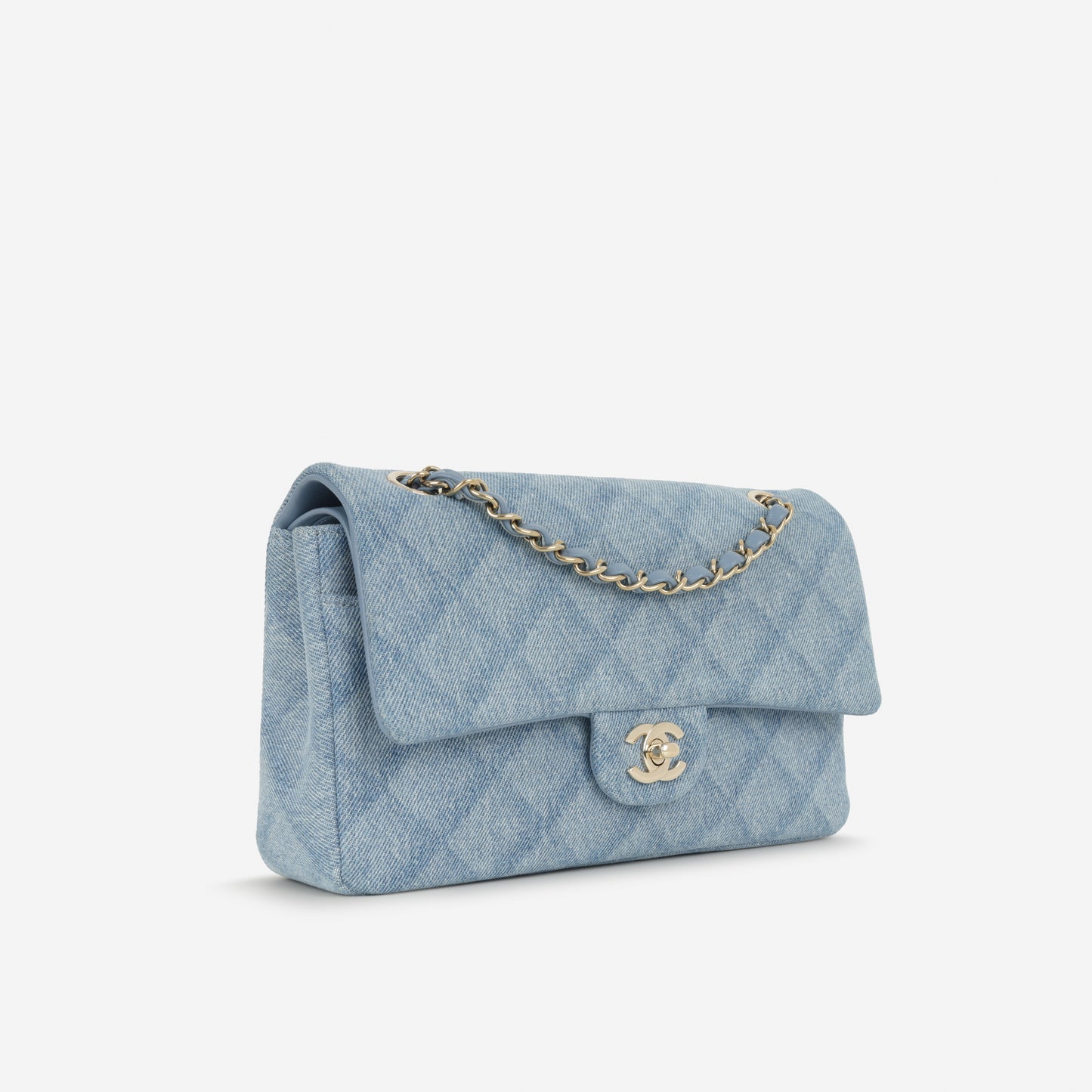 Chanel Medium Classic Flap - Denim Tromp L'oeil | Champagne Gold Hardware