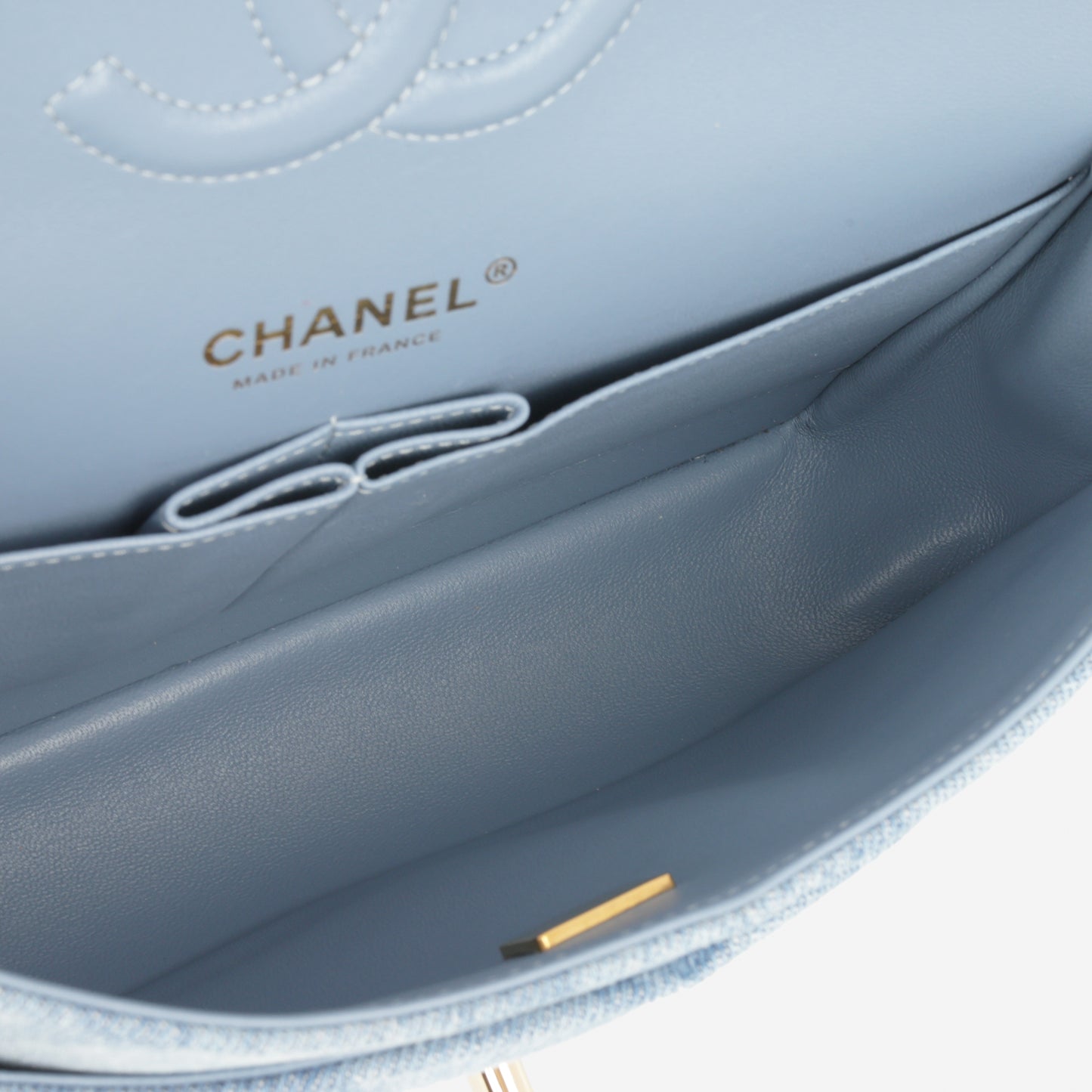 Chanel Medium Classic Flap - Denim Tromp L'oeil | Champagne Gold Hardware