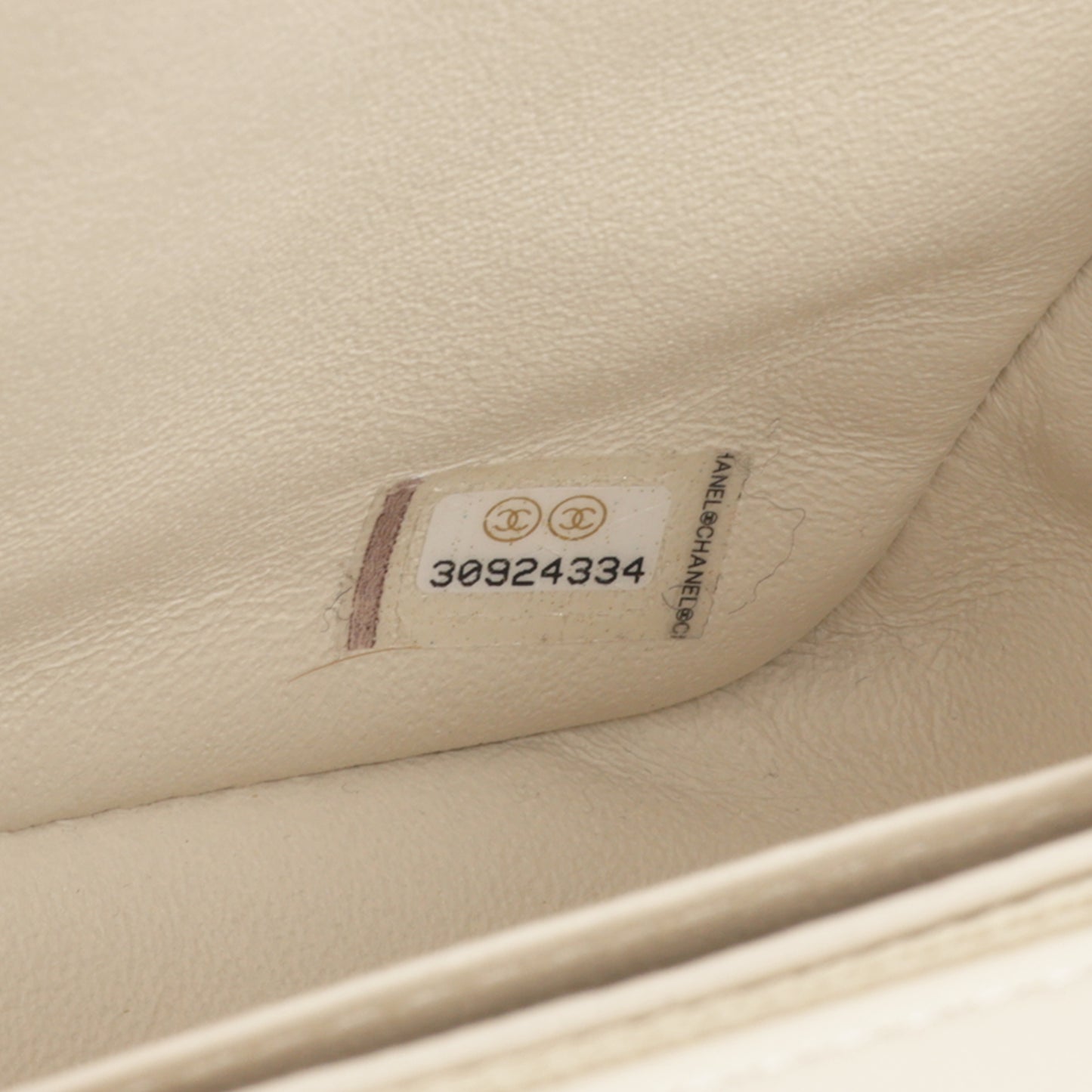 Chanel Mini Square - Ivory Chevron Lambskin | Silver Hardware