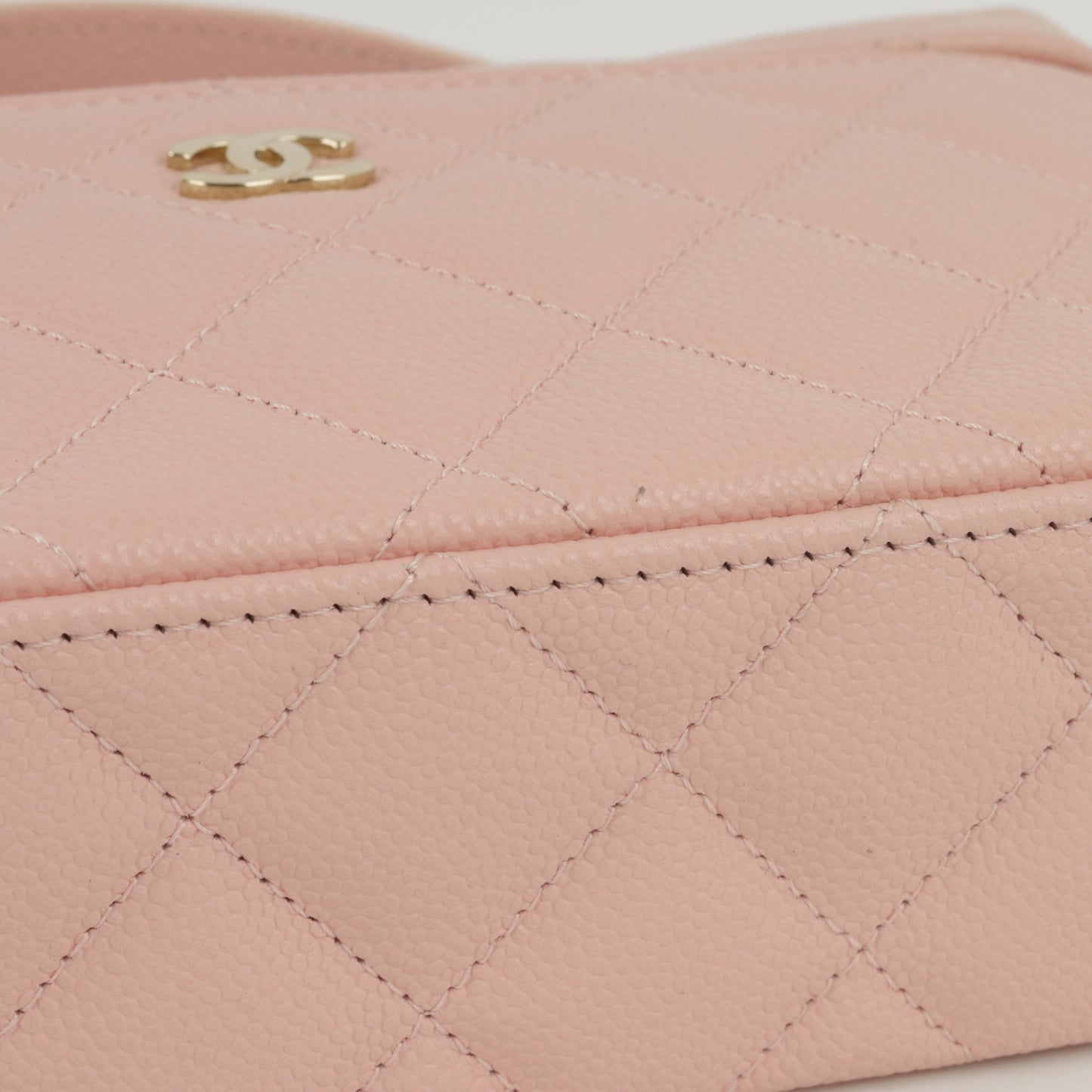 Chanel Top Handle Vanity With Chain - Pink Caviar | Champagne Gold Hardware