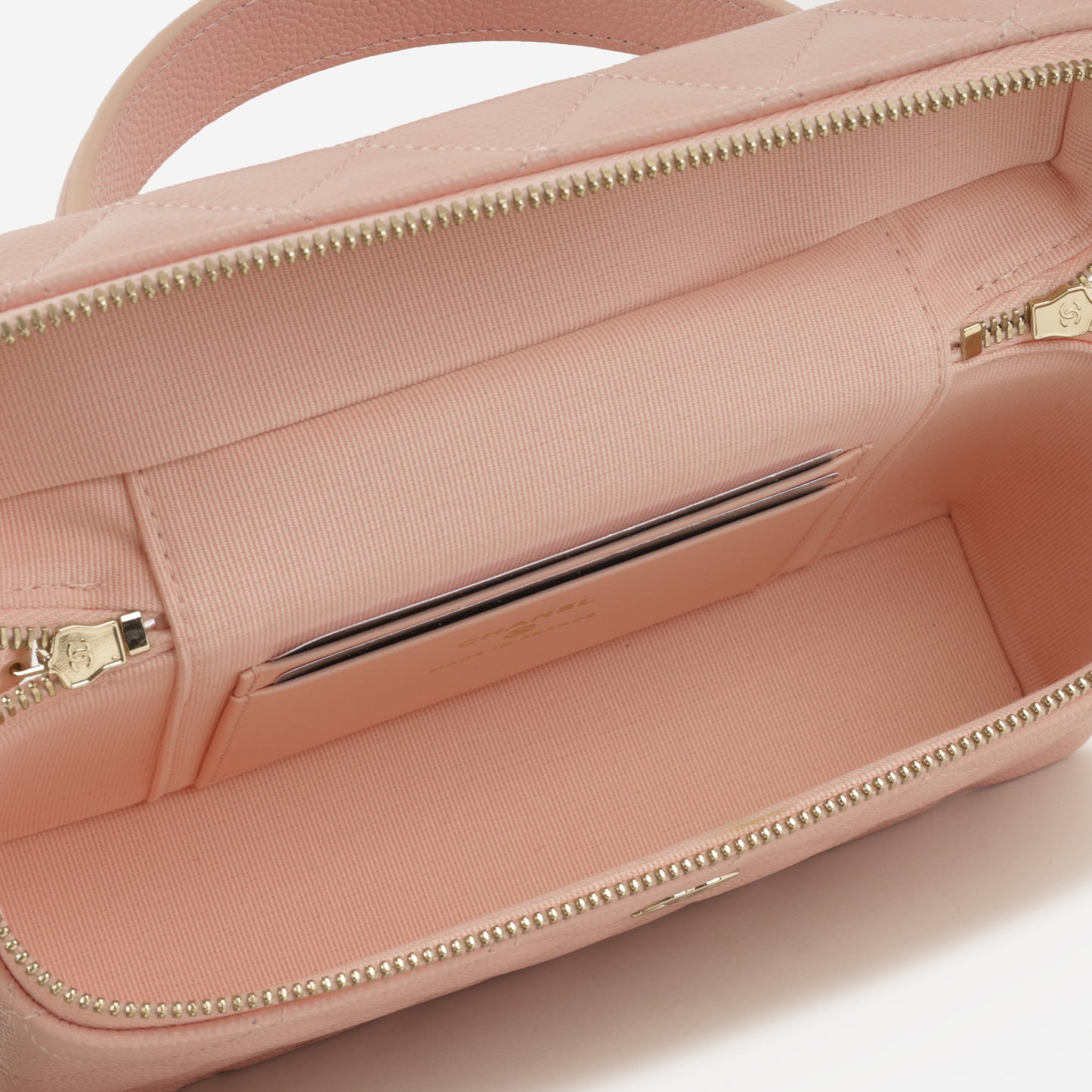 Chanel Top Handle Vanity With Chain - Pink Caviar | Champagne Gold Hardware