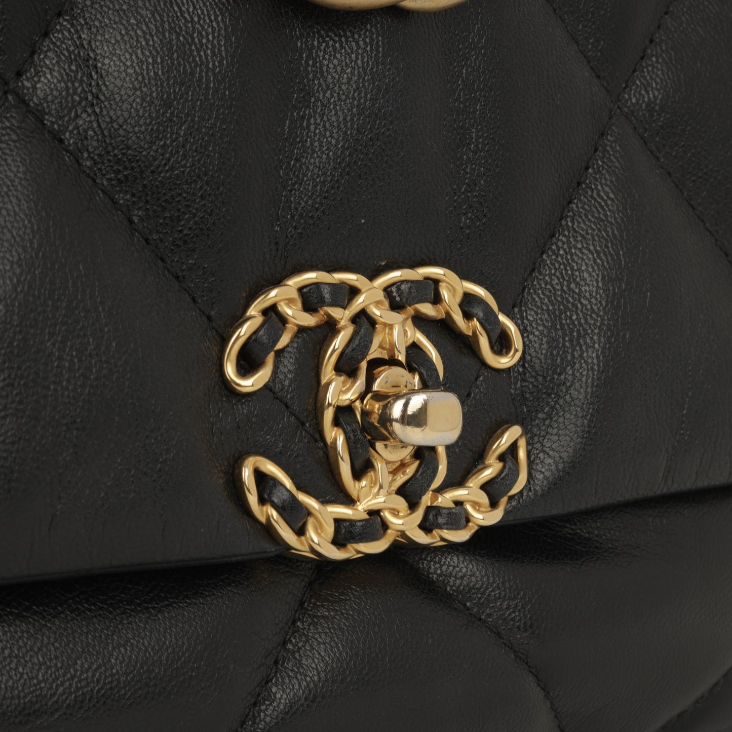 Chanel Small 19 Flap Bag - Black Lambskin | Gold & Silver Hardware