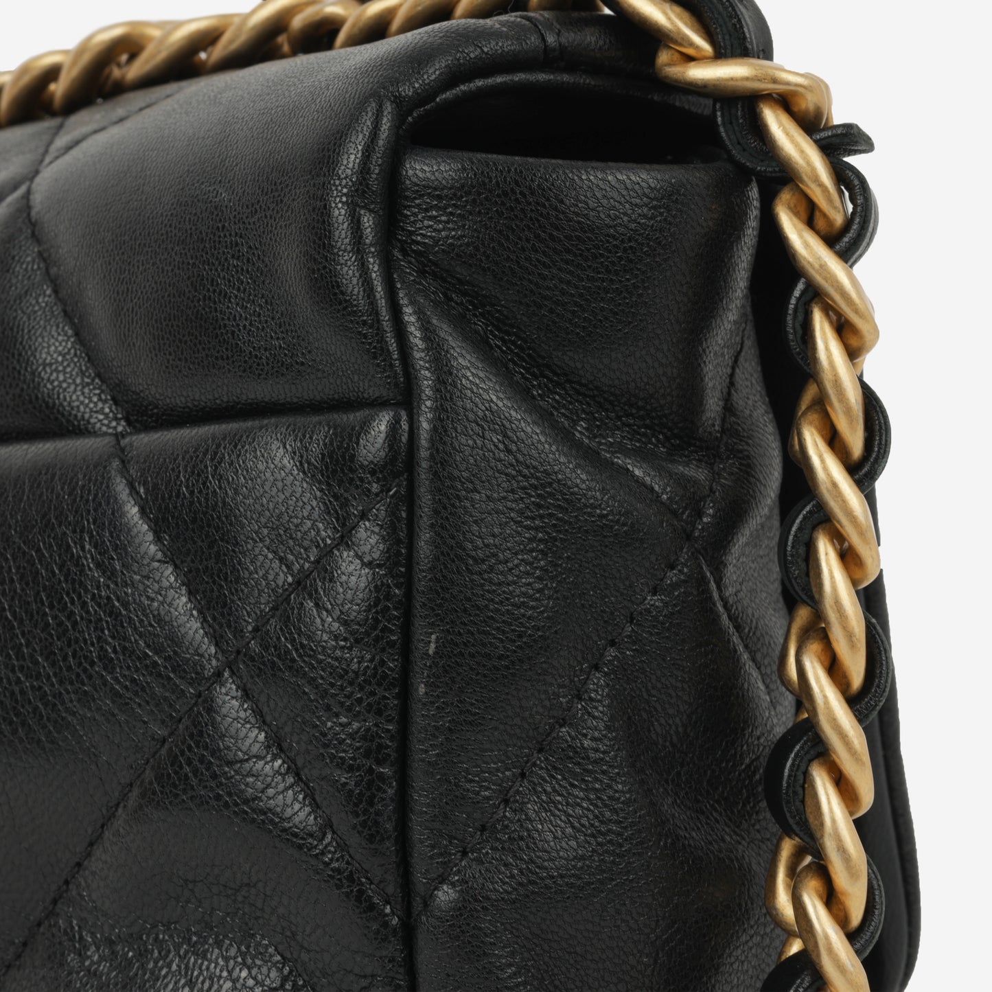Chanel Small 19 Flap Bag - Black Lambskin | Gold & Silver Hardware
