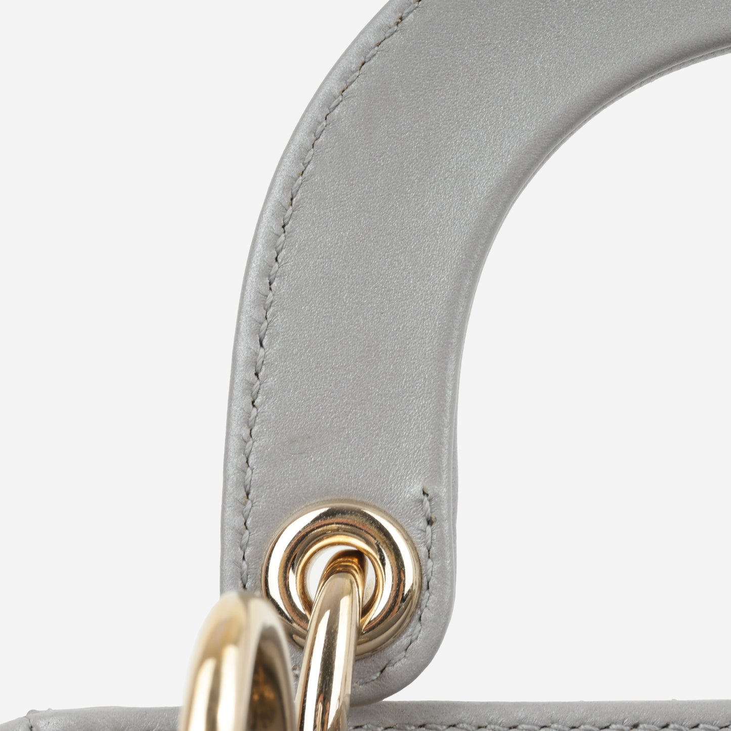 Dior Mini Lady Dior - Opal Grey Lambskin | Champagne Gold Hardware