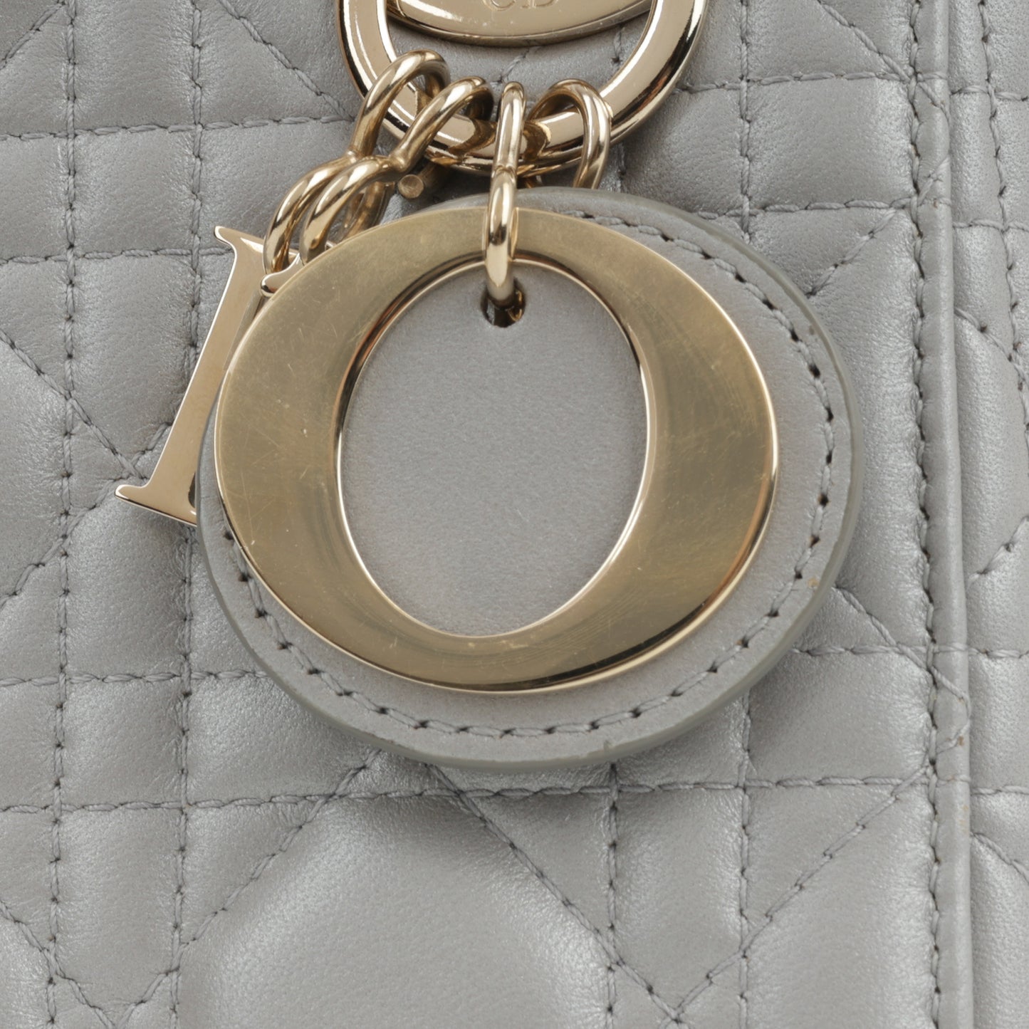 Dior Mini Lady Dior - Opal Grey Lambskin | Champagne Gold Hardware