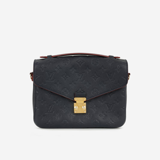 Louis Vuitton Pochette Métis - Navy Empreinte / Red Trim | Gold Hardware