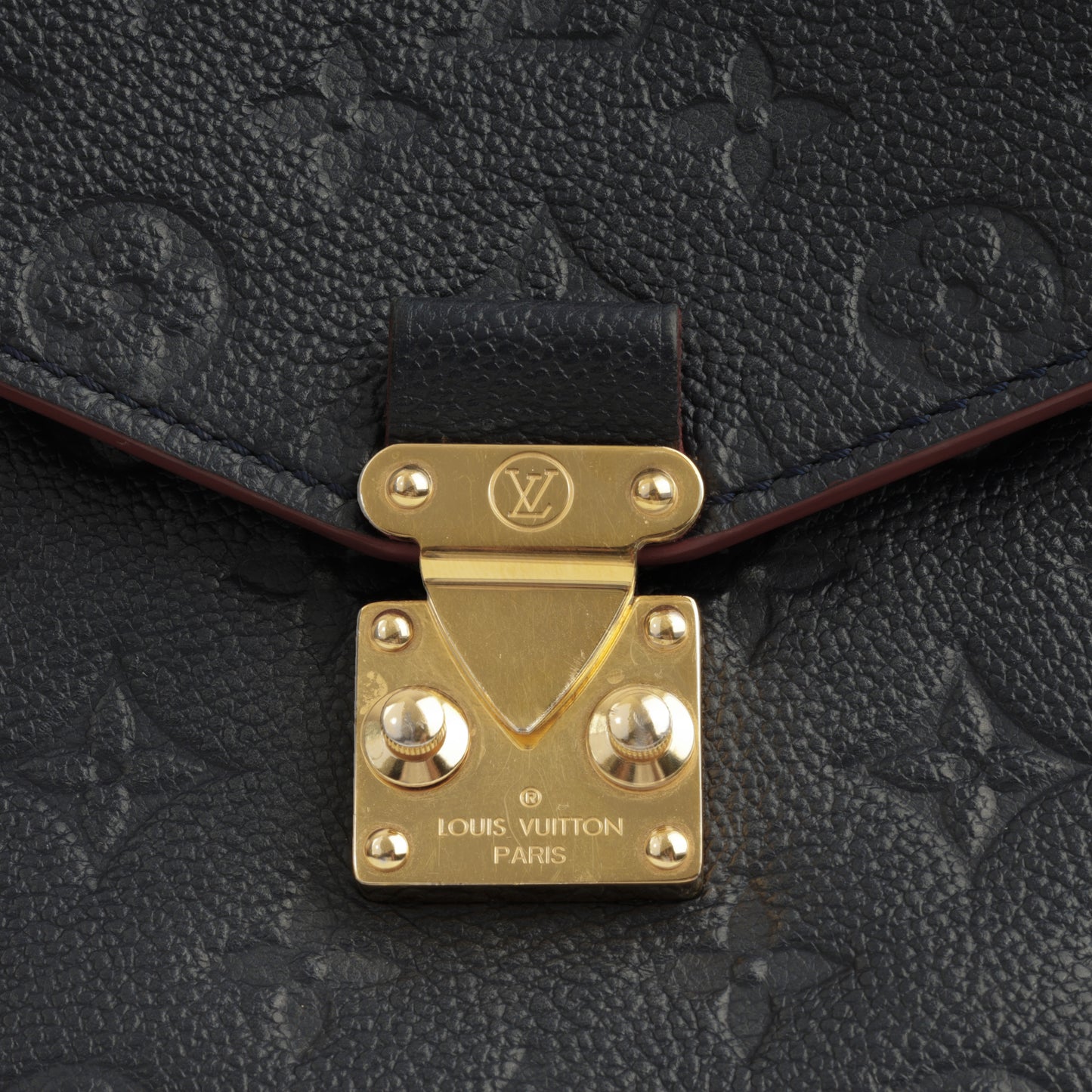 Louis Vuitton Pochette Métis - Navy Empreinte / Red Trim | Gold Hardware