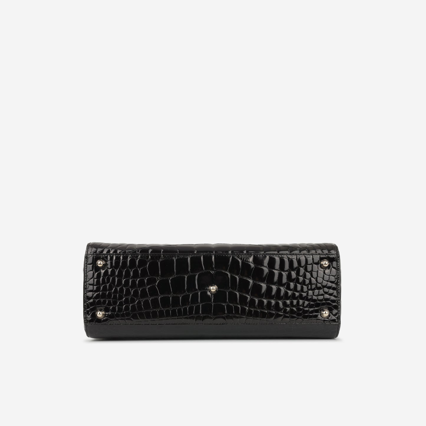 Dior Large Lady Dior - Black Shiny Alligator | Champagne Gold Hardware