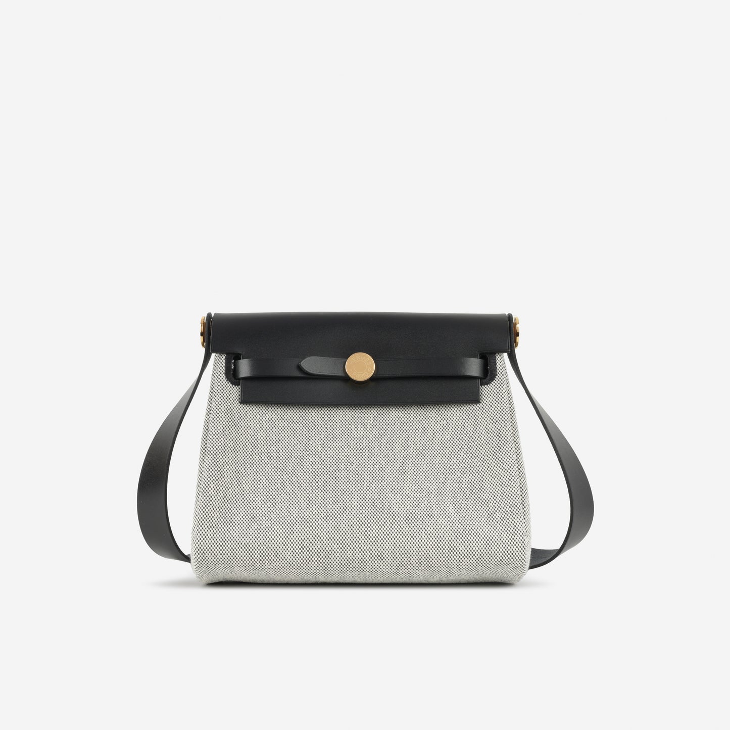 Mini Herbag 20 - Noir / Ecru Quadrille / Noir Hunter | Gold Hardware