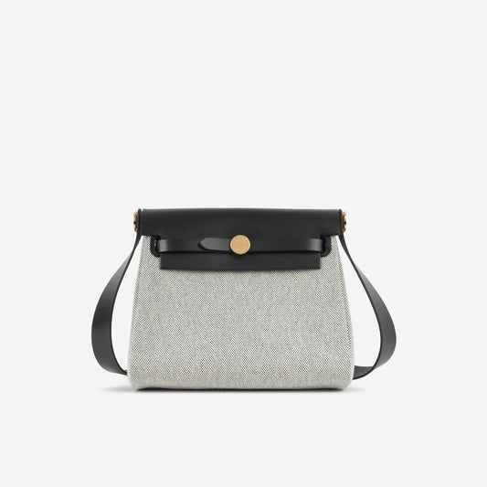 Mini Herbag 20 - Noir / Ecru Quadrille / Noir Hunter | Gold Hardware