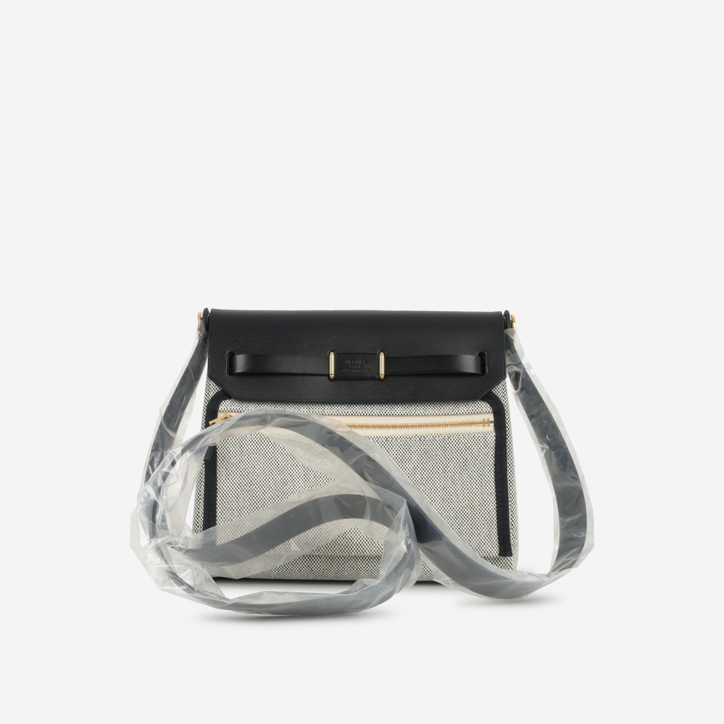 Mini Herbag 20 - Noir / Ecru Quadrille / Noir Hunter | Gold Hardware