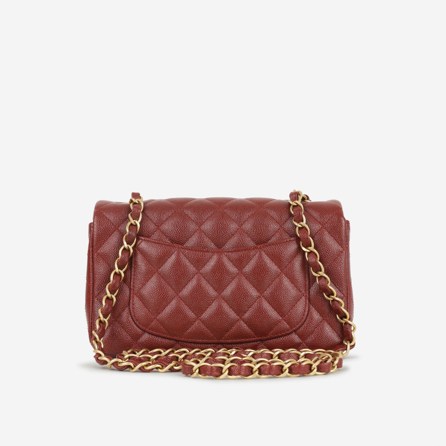 Chanel Mini Flap Rectangular - Burgundy Caviar | Gold Hardware