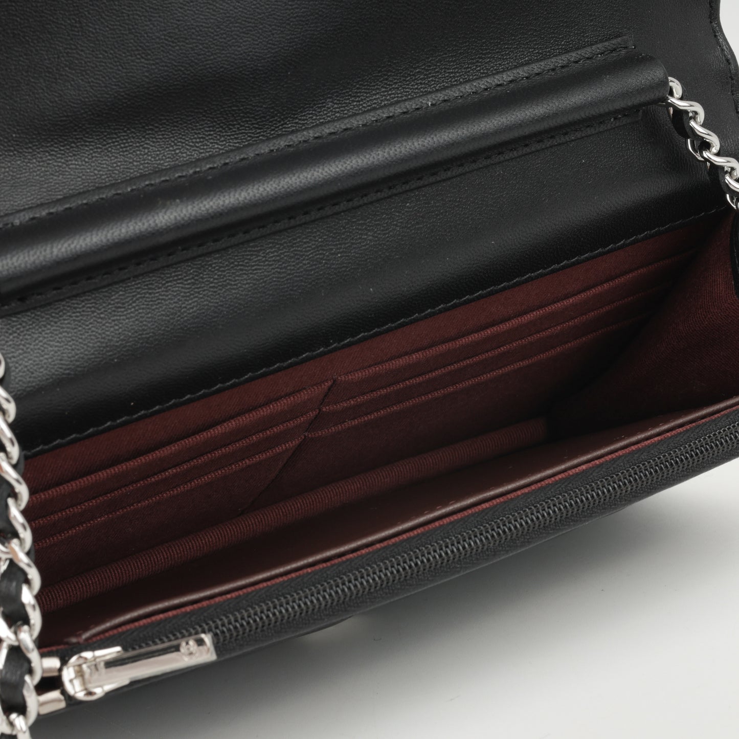 Chanel Classic Wallet on Chain - Black Lambskin | Silver Hardware