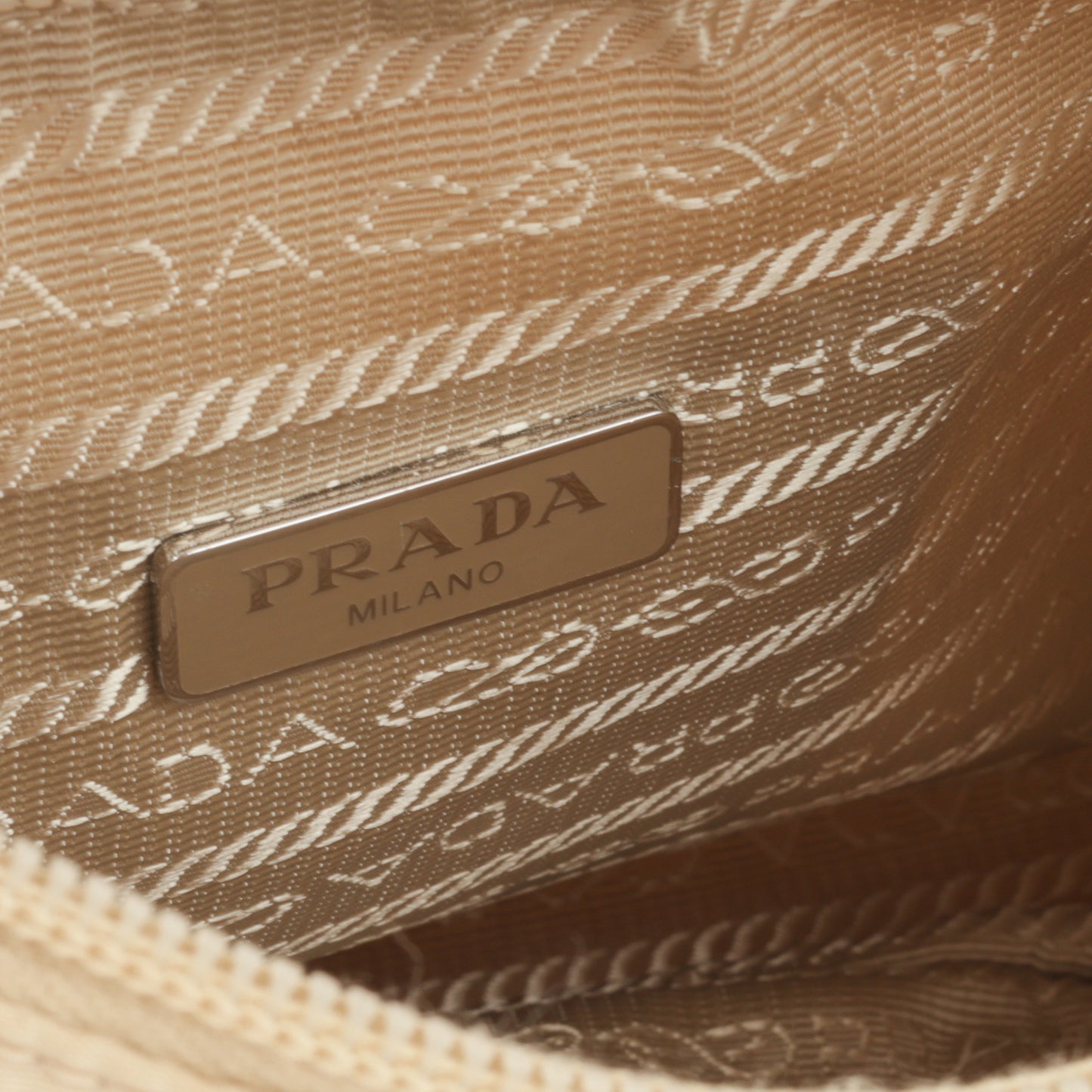 Prada Re-Edition 2000- Beige Nylon | Silver Hardware