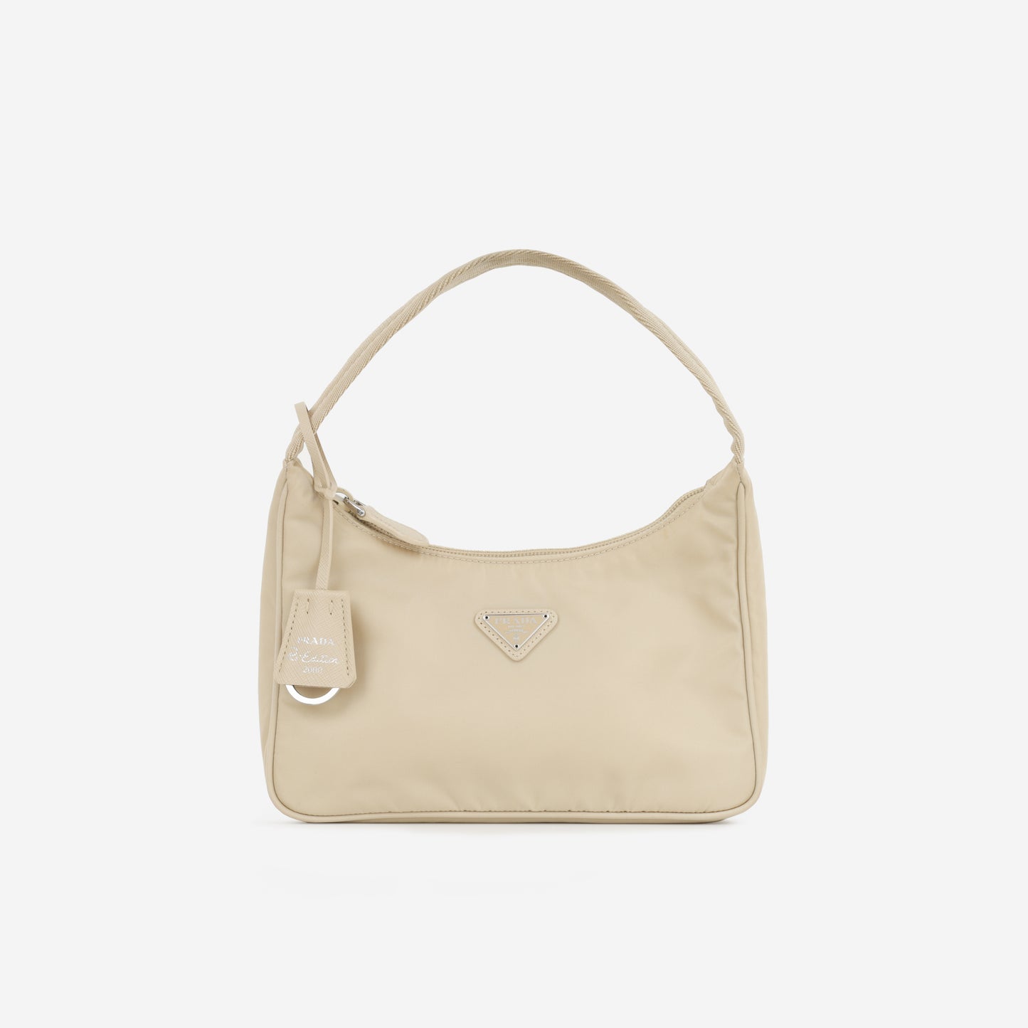Prada Re-Edition 2000- Beige Nylon | Silver Hardware