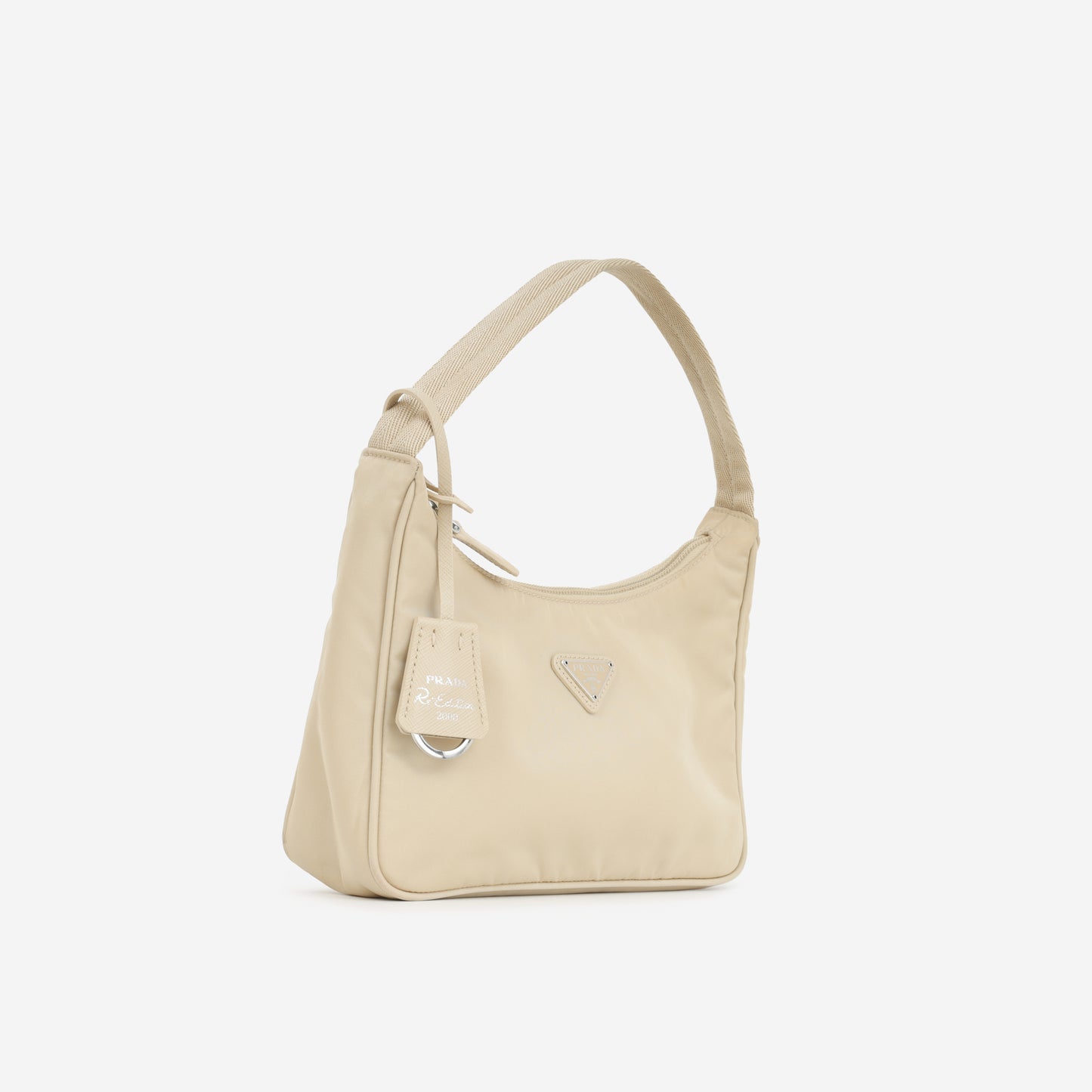 Prada Re-Edition 2000- Beige Nylon | Silver Hardware